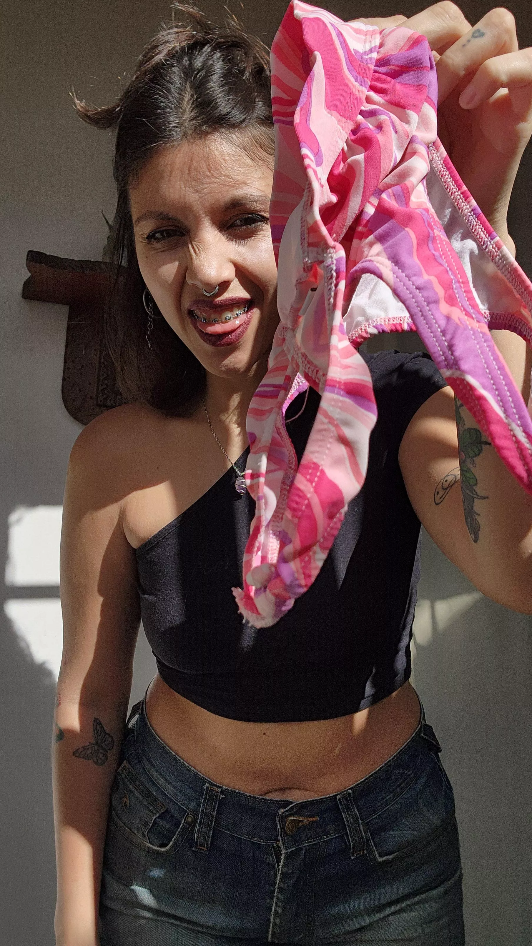 Take off those men's briefs and put on the thongs for me 