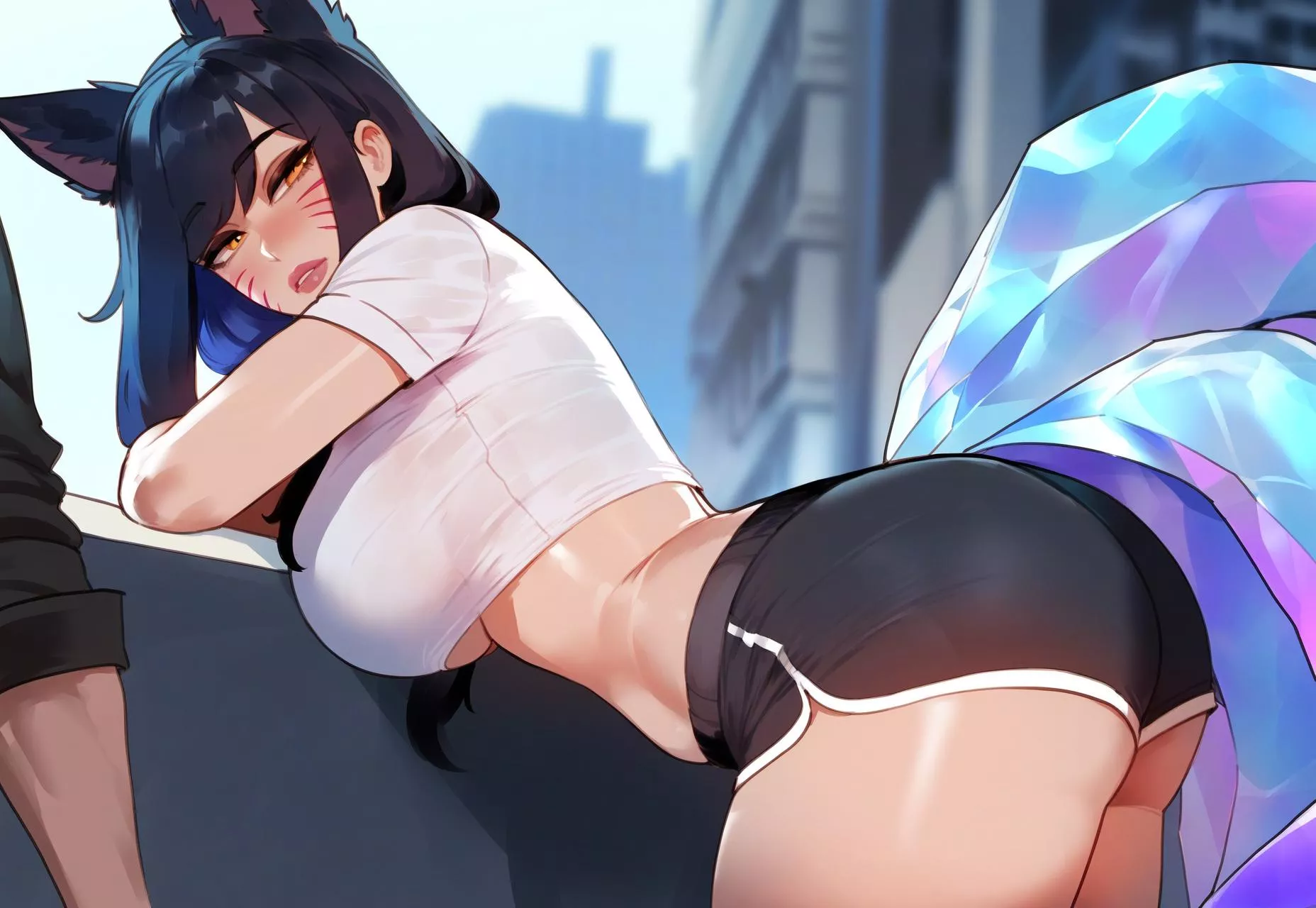 Teasing my friends Divorced Dad in my Gym clothing