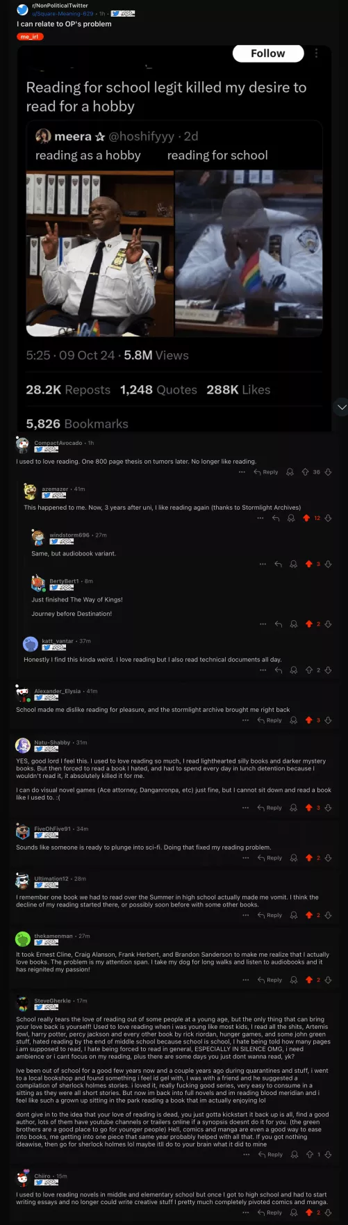 Thank you Brander Sander for curing my fear of literature! 