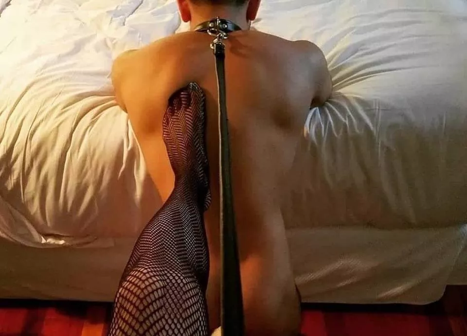 The collar is our most symbolic prop.  I added a leash recently and it's been lovely fun.