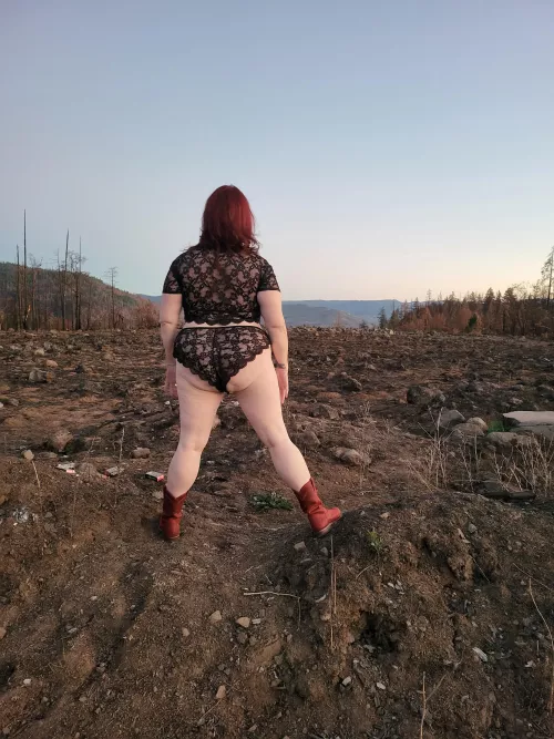 Took wife to the woods.