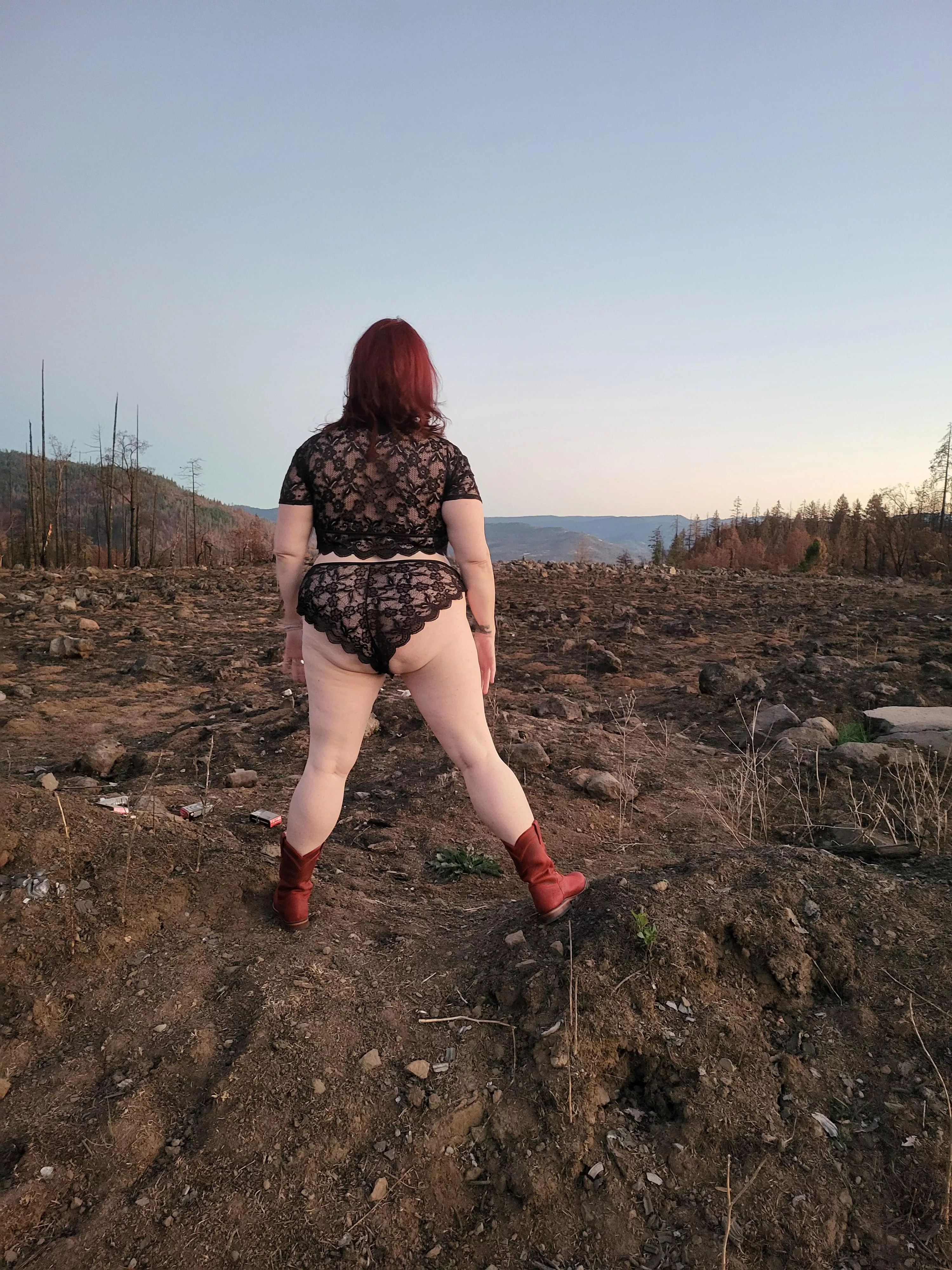 Took wife to the woods.