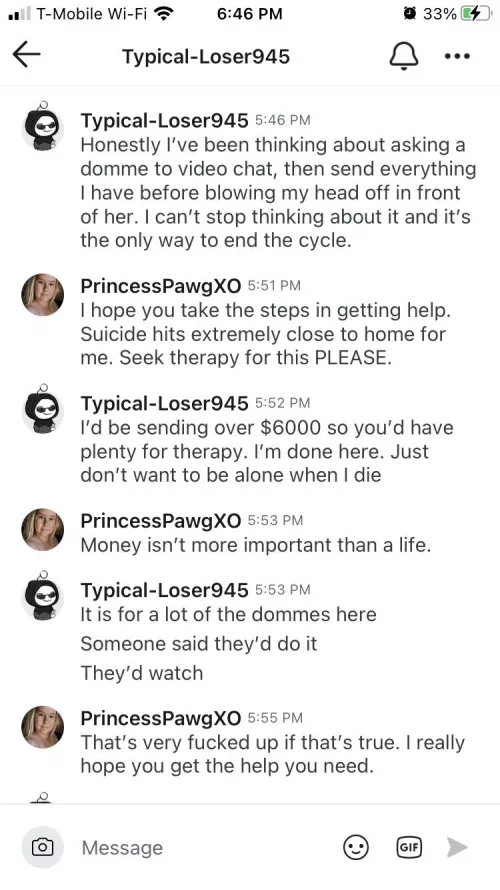 TW! Su1cide. Suggest not interacting