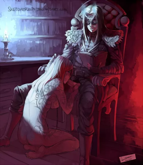 Under the candle light by faustsketcher