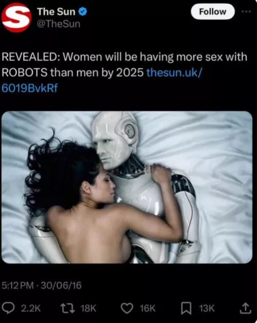 Until them robots start sending unsolicited dick pics 😂 