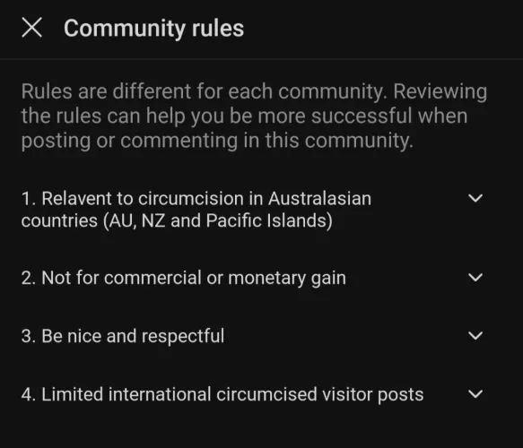 Updated community rules