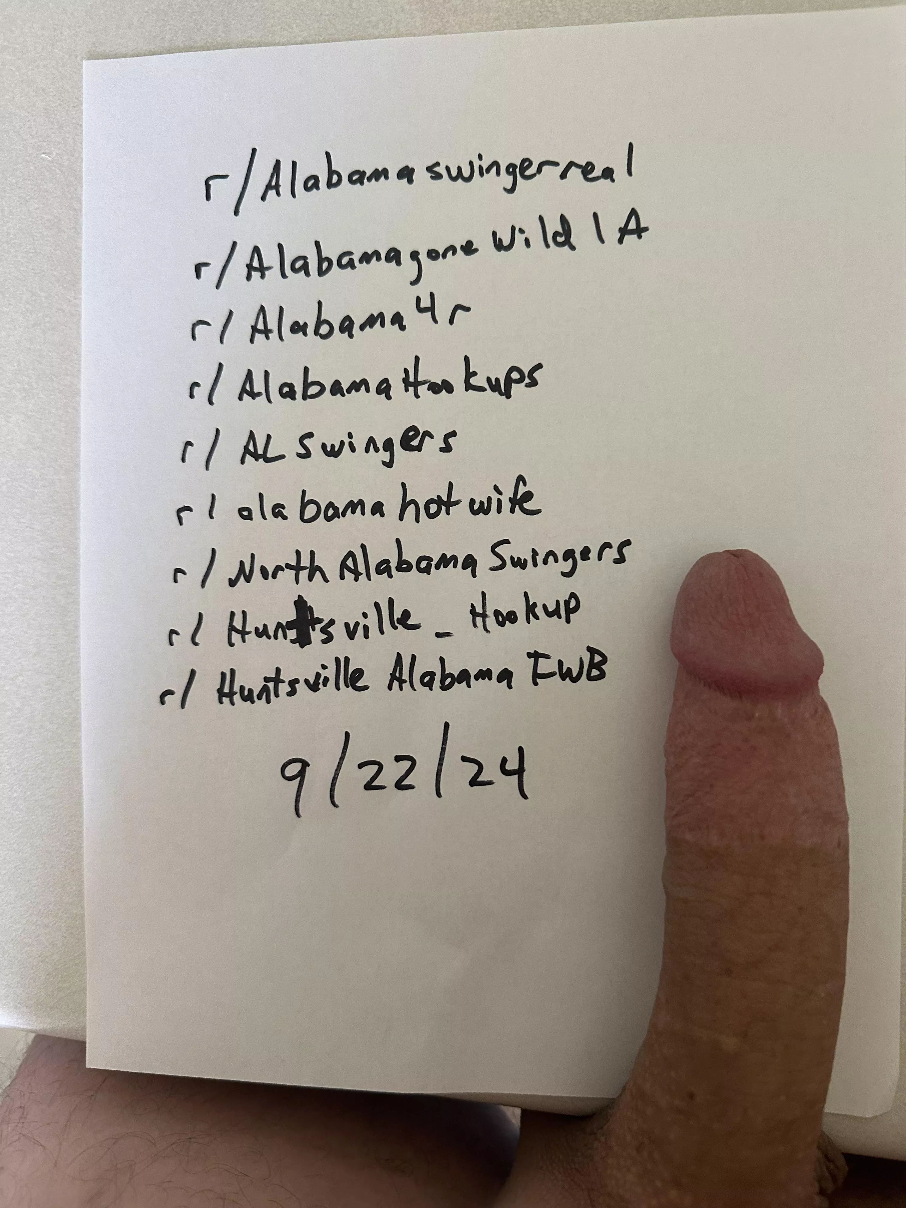 Verification pic.  North Alabama