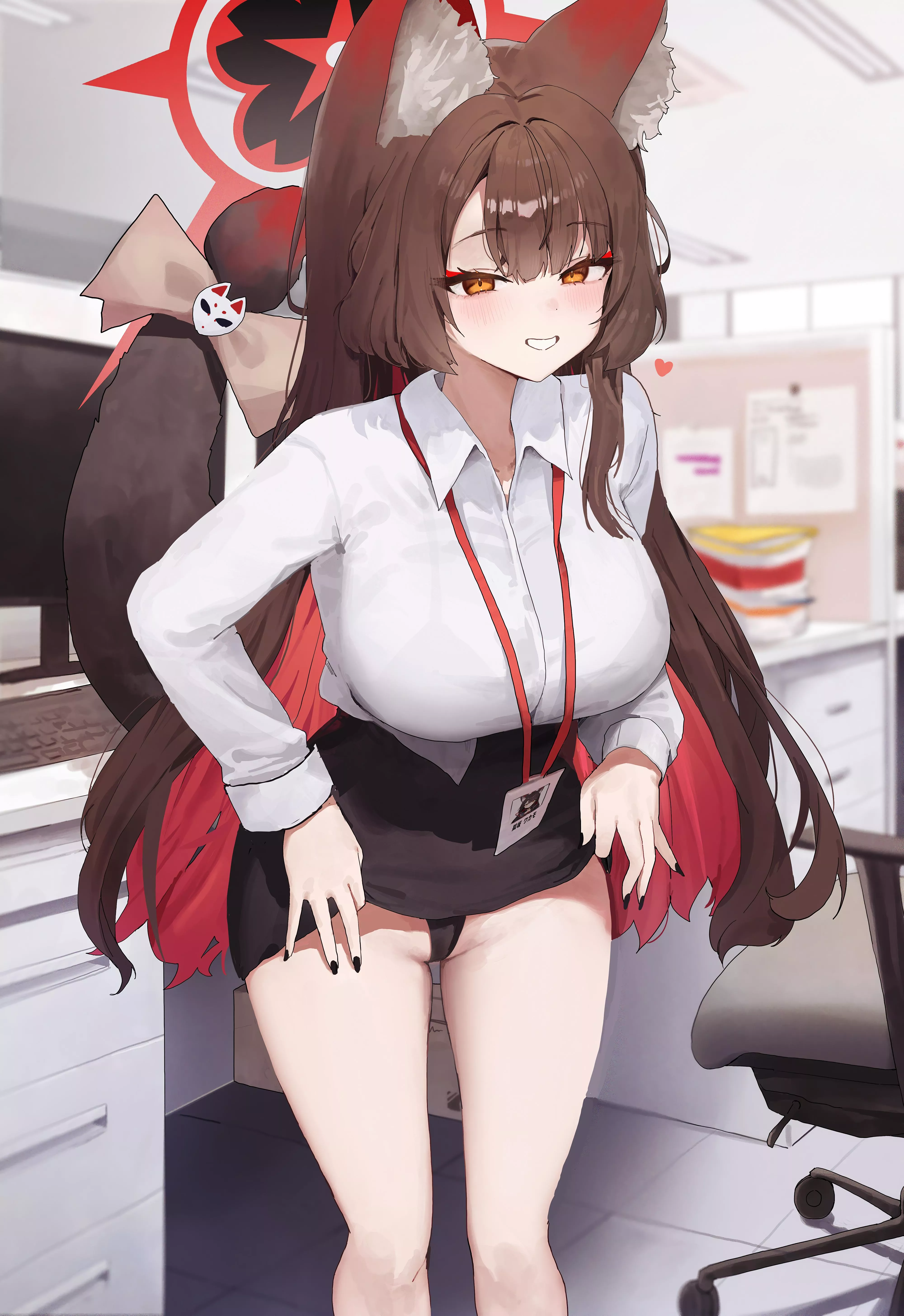 Wakamo teasing at work