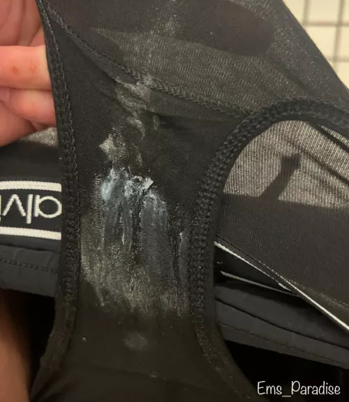 What was your first thought seeing my creamy pussy print in these? 🤍✨😈 