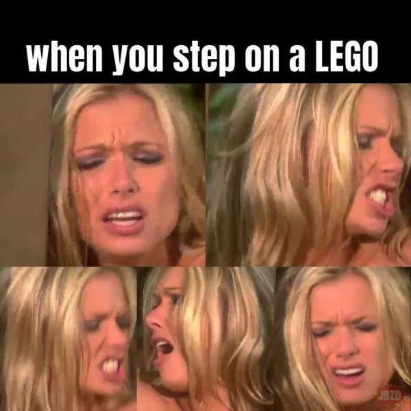 when you step on a LEGO 