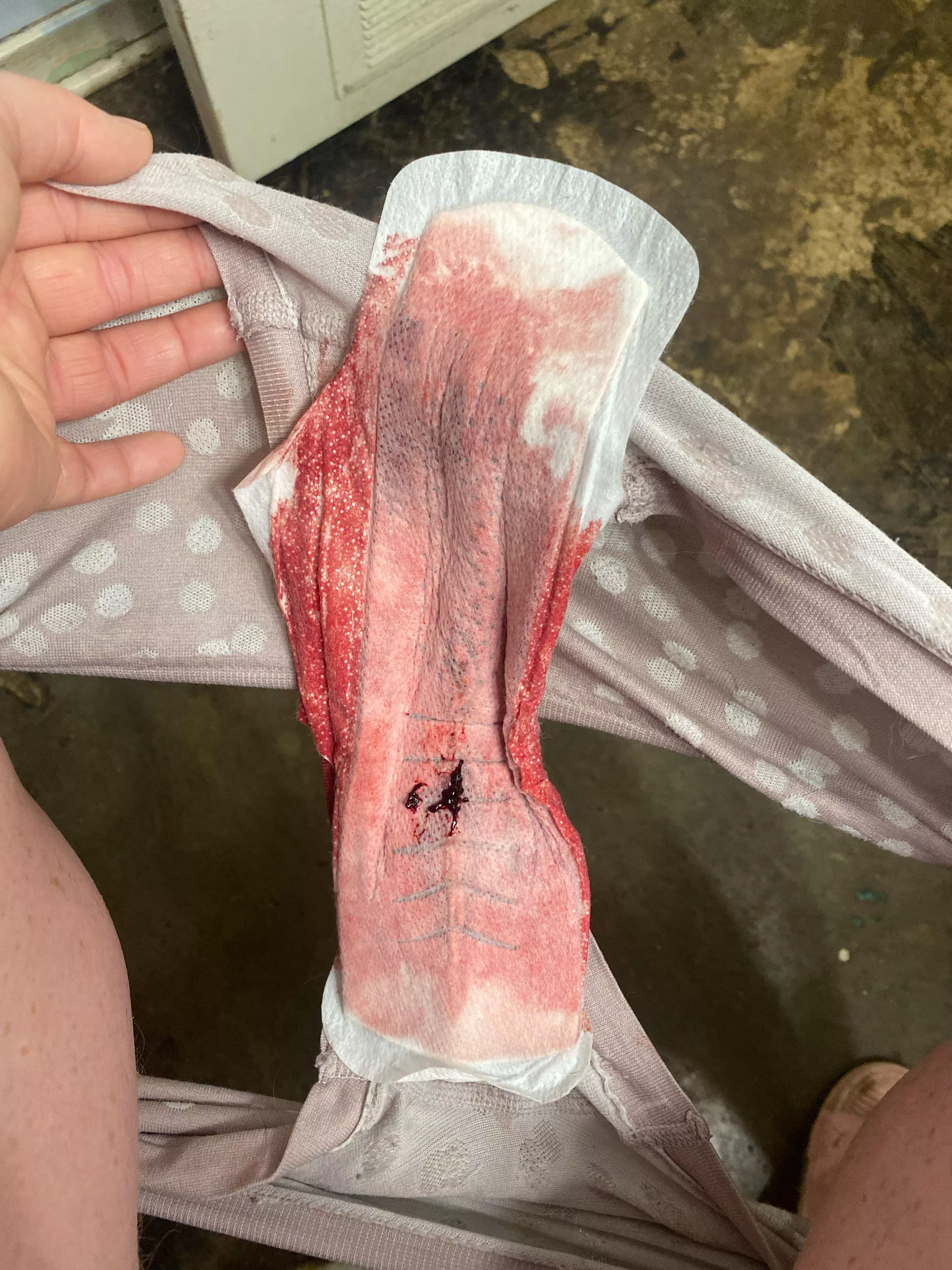  when you wake up twice to change your pad and you still wake up to a extremely full pad ! 