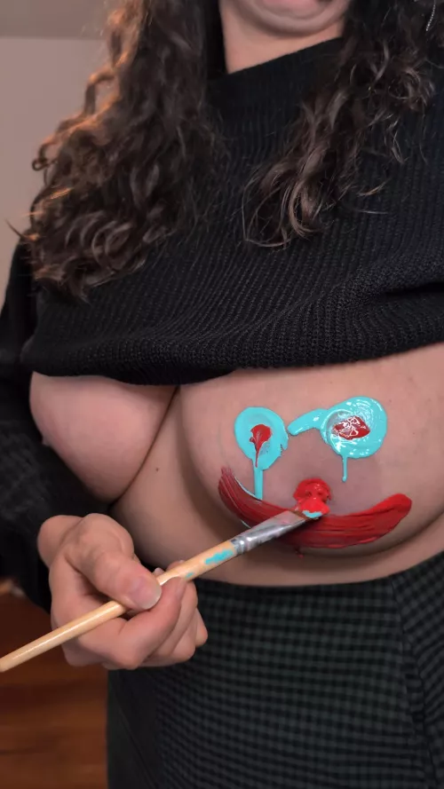 When your tits weigh this much you might as well give them a personality 