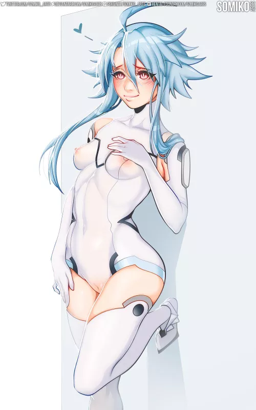 White Heart's very skintight outfit
