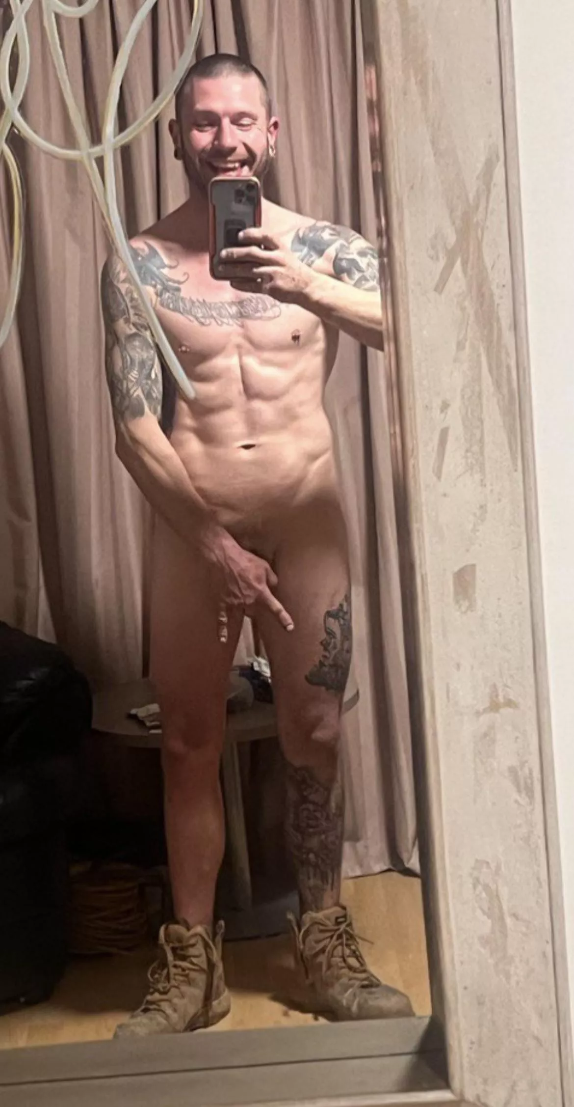 Would you rather see the work boots or my hand removed?