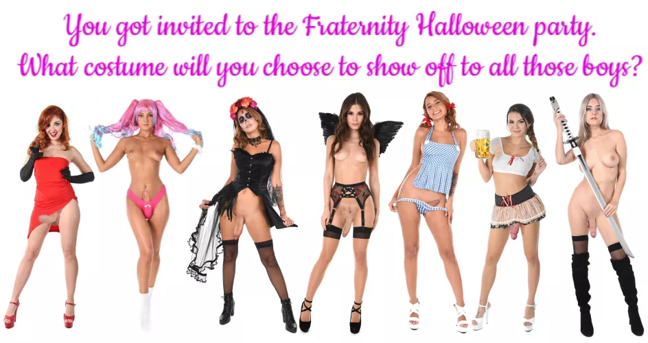 You got invited to a halloween frat party. Which costume do you choose?