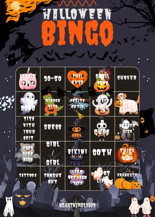 21 [M4F] Ladies! Let’s try and fill the whole card, send me your awesome tits!🎃👻