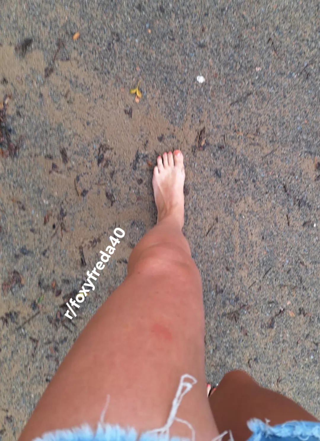 A barefoot walk on mud and sand. You can worship my feet once we get home 