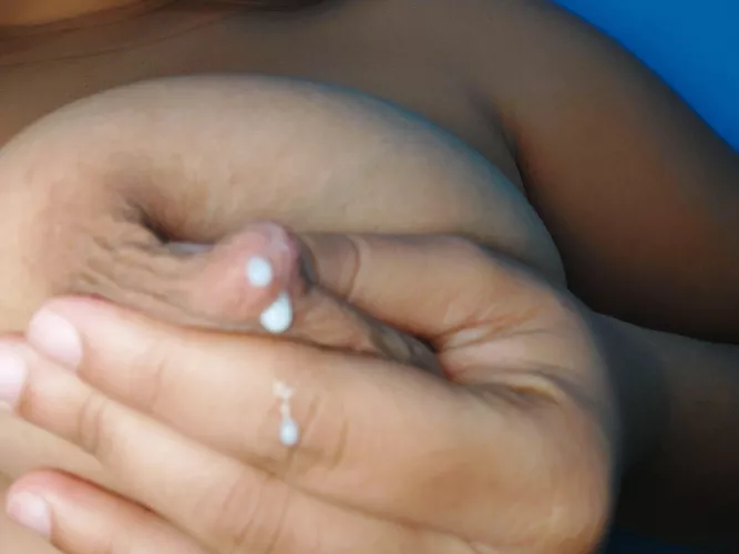 a girl with milky tits 