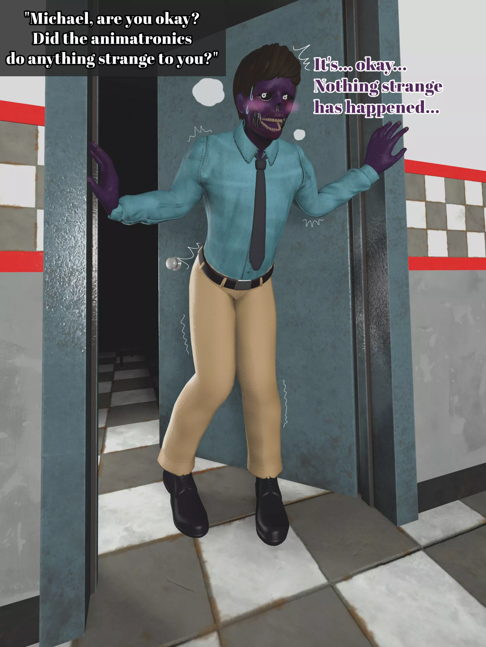 After Michael was attacked by Freddy, he was taken backstage. After 10 minutes backstage, Michael came out. What on earth did Freddy do to Michael !?