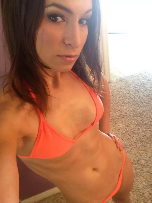 Amber's orange bikini...