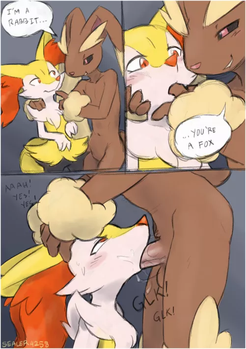 Braixen and Lopunny (sealer4258) [M]