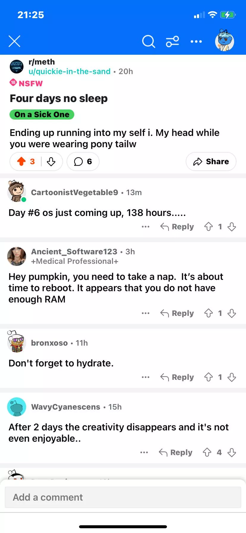 Bruh I was only off meth I swear I didn’t take my bromaz yet