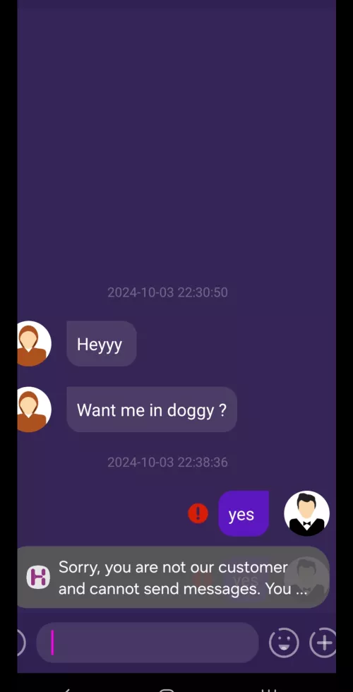 Can anybody help me? Won't let me message on the app