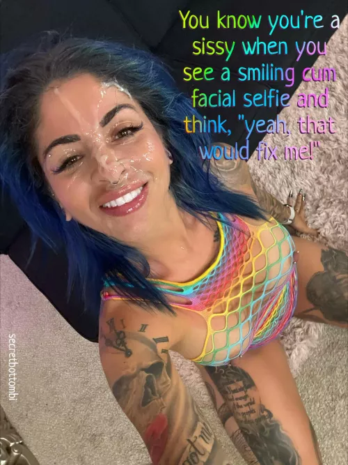 Cum facial for sissy health