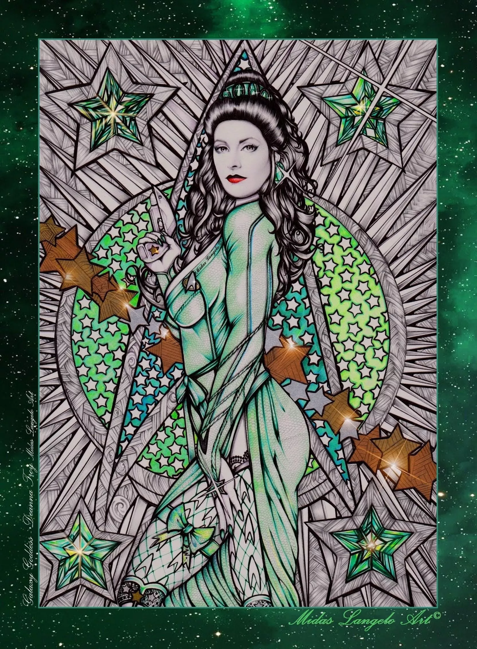 Deanna Troi - Galaxy Goddesses Collection. Inkwork. Midas Langelo ART