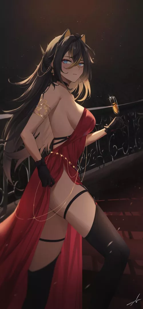 Dehya in a formal dress