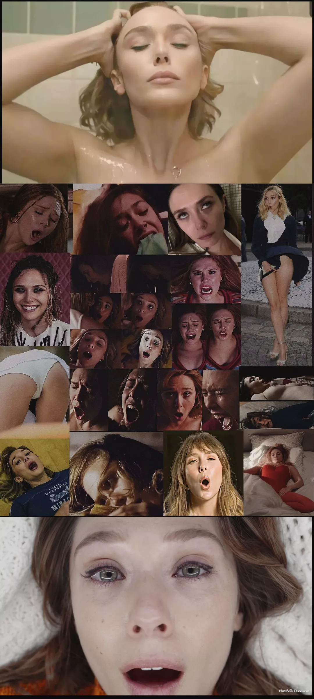 Elizabeth Olsen hot NSFW sex collage
