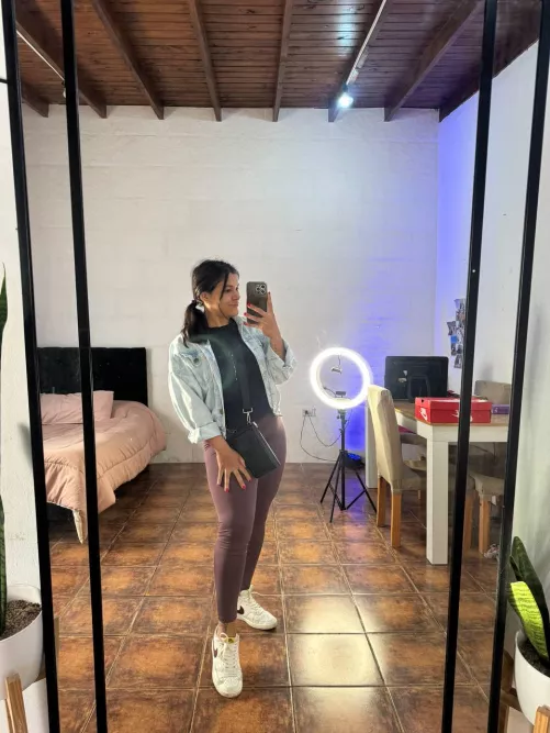 Encouraging me to go out in tights!