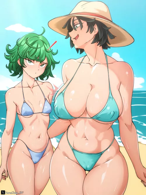 Fubuki and Tatsumaki on the beach