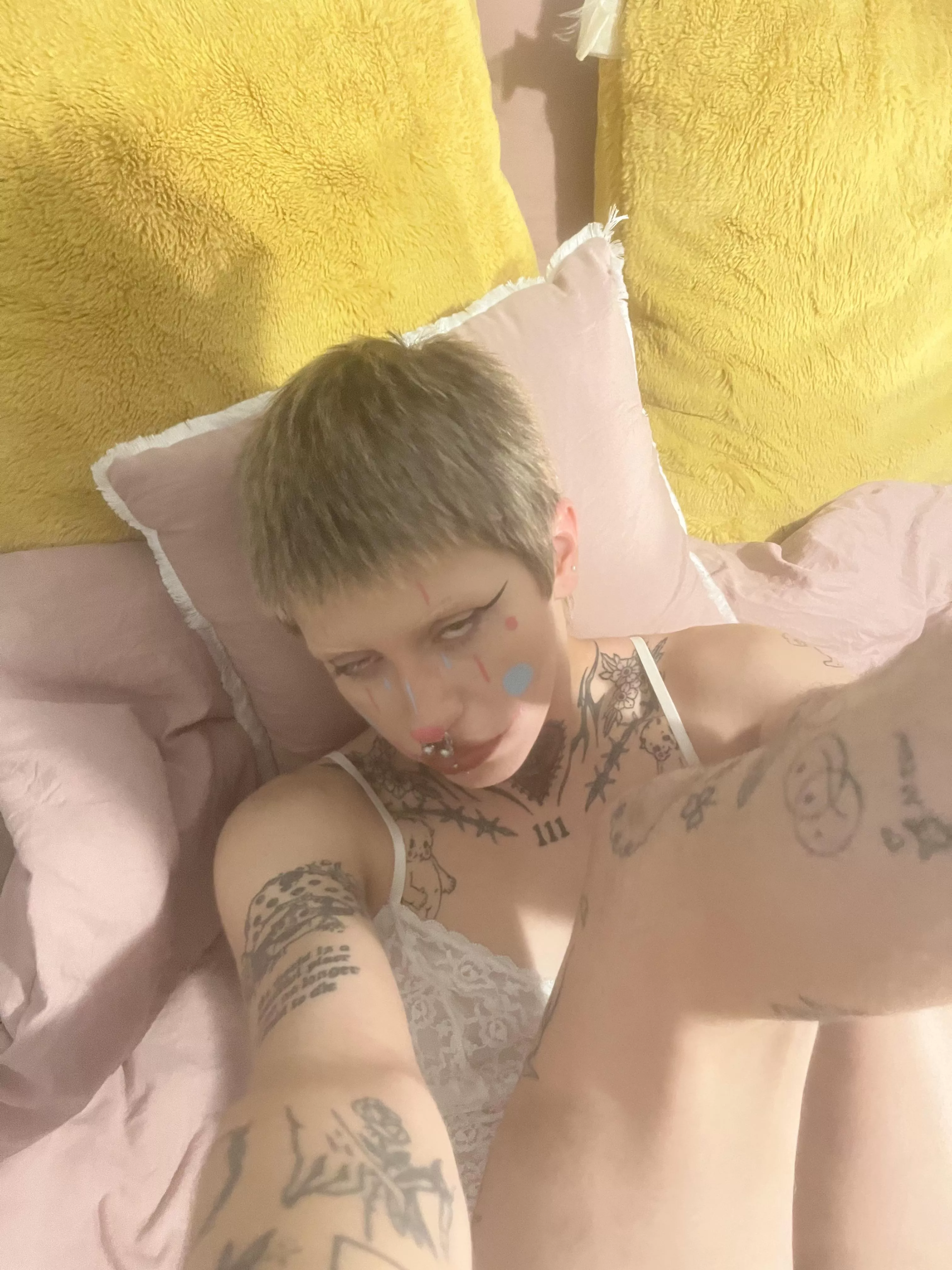 get in bed with me so I can cheer you up