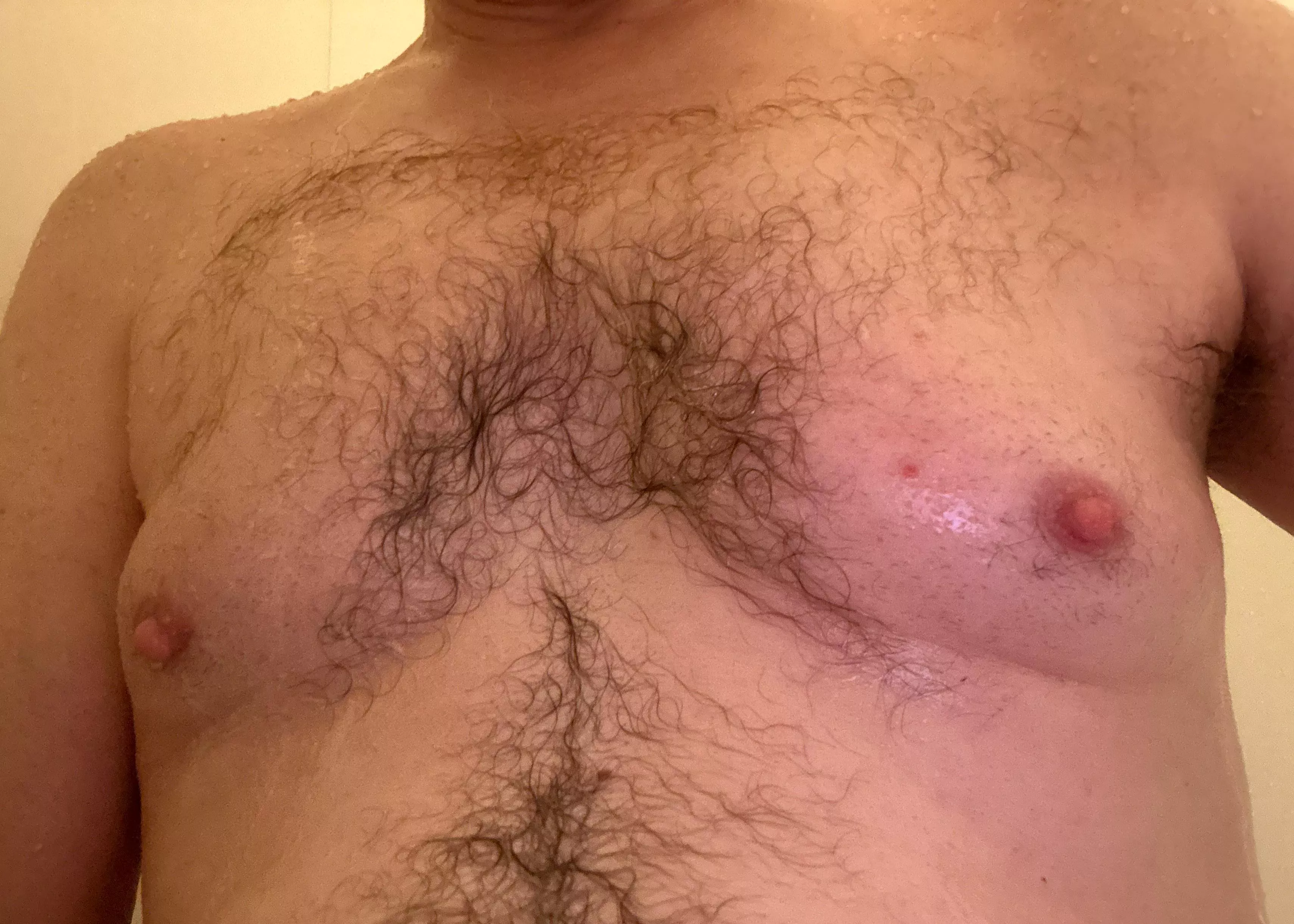 Had to shave to stick on anti-chafing pads for running and am intrigued by the result