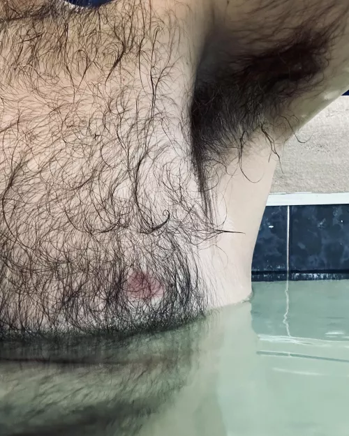 Hairy hot tub pit and tit...