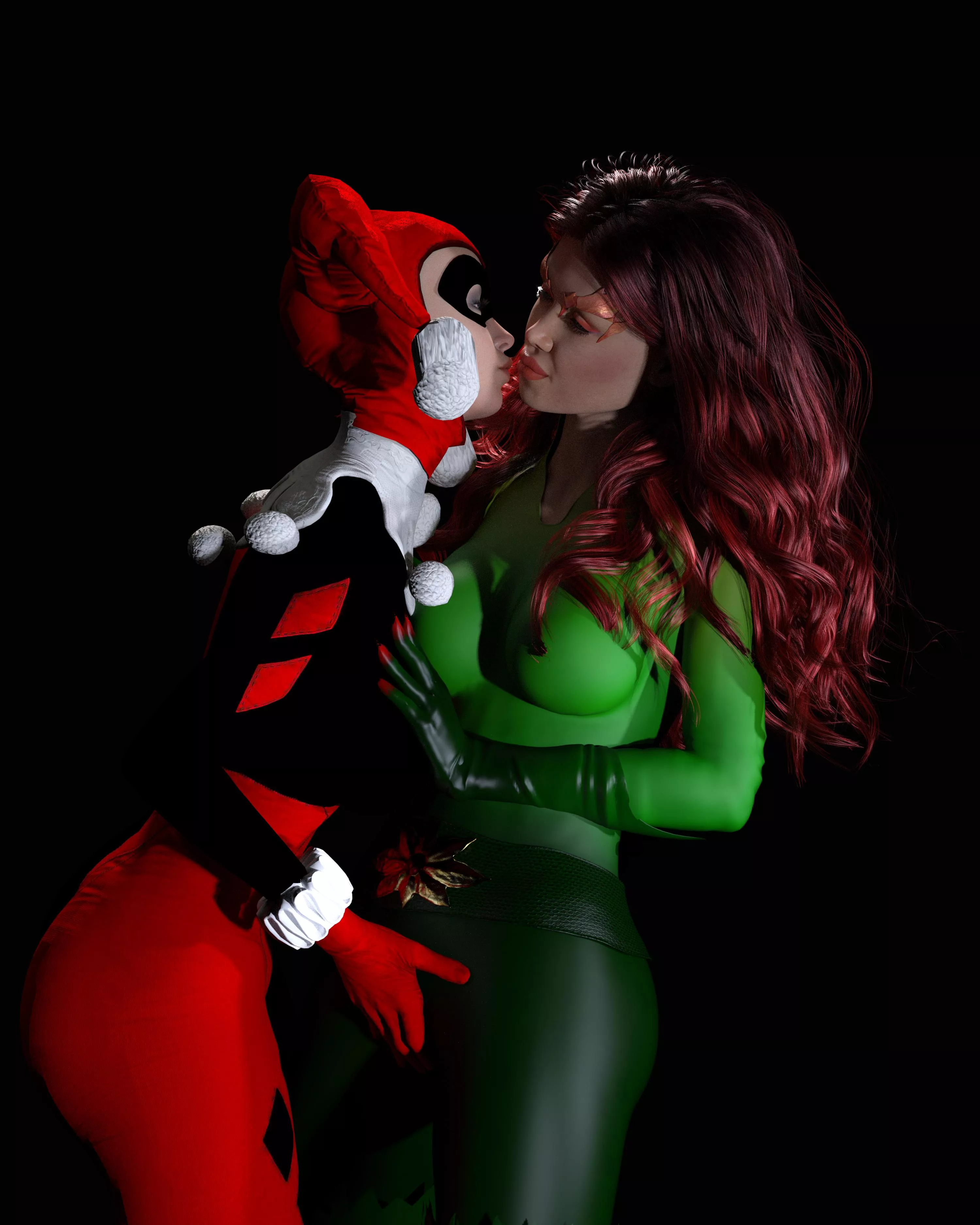 Harley and Ivy getting it on... (more irresistible art of Poison Ivy on DeviantArt: ivlover)