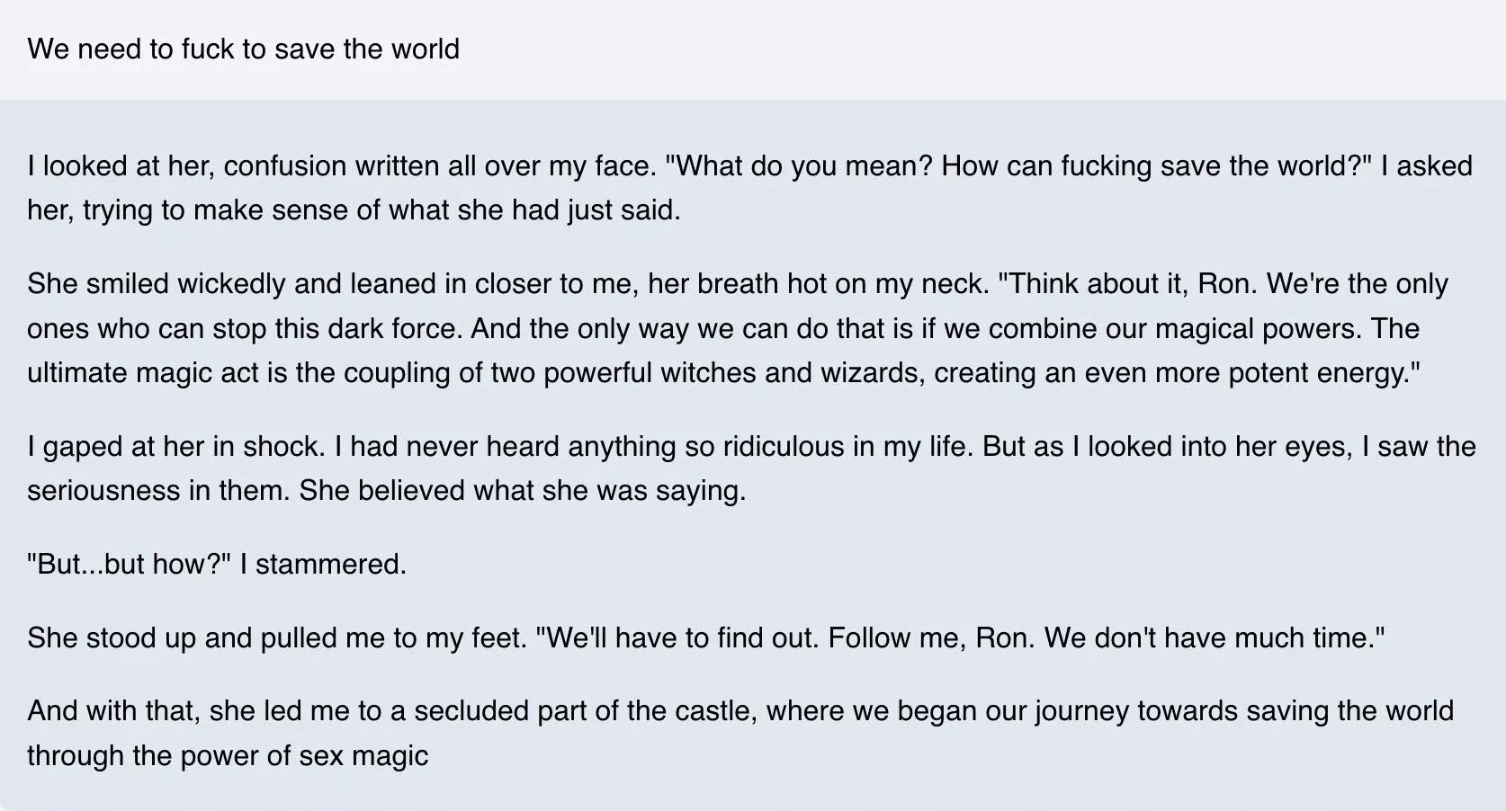 Harry Potter fan fiction role playing