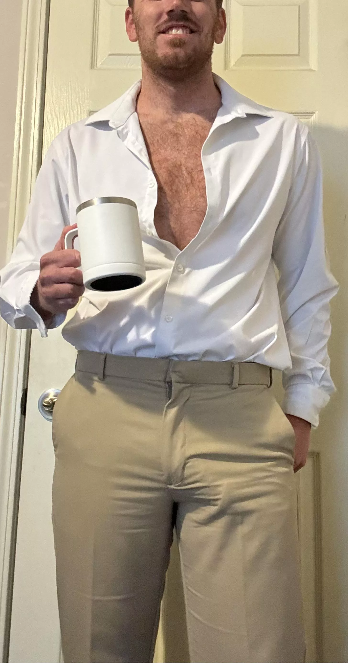 Have some coffee with me before my meeting 