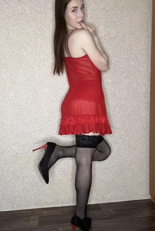 heels go perfectly with my stockings