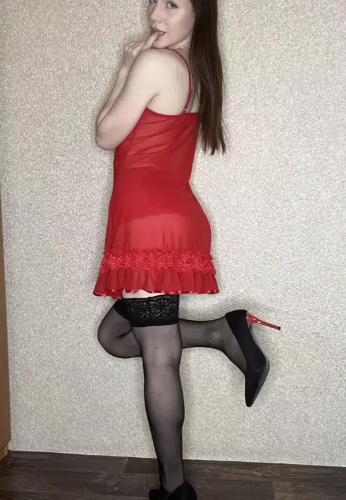 heels go perfectly with my stockings