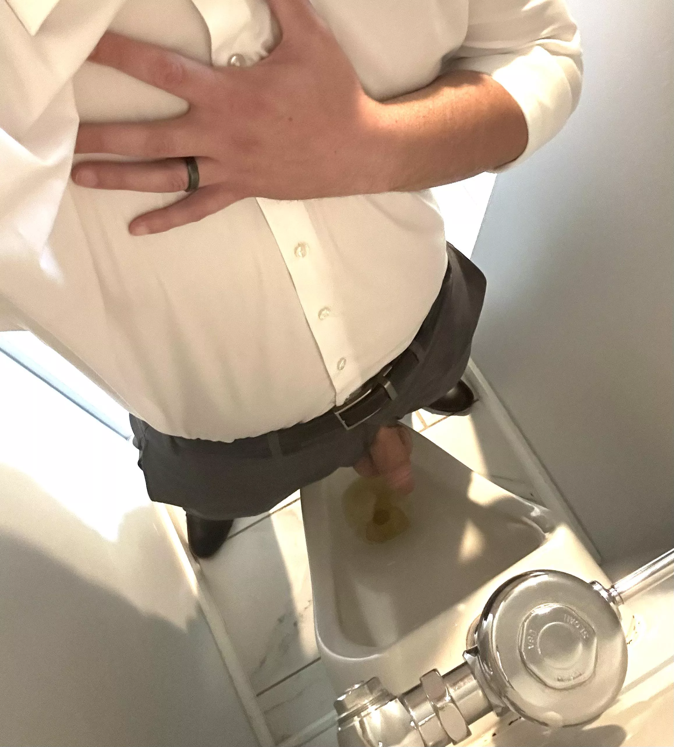 How do we feel about suited cocks pissing? 