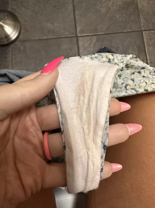 I can feel it dripping into my panties at the office.  Little work bathroom check! 