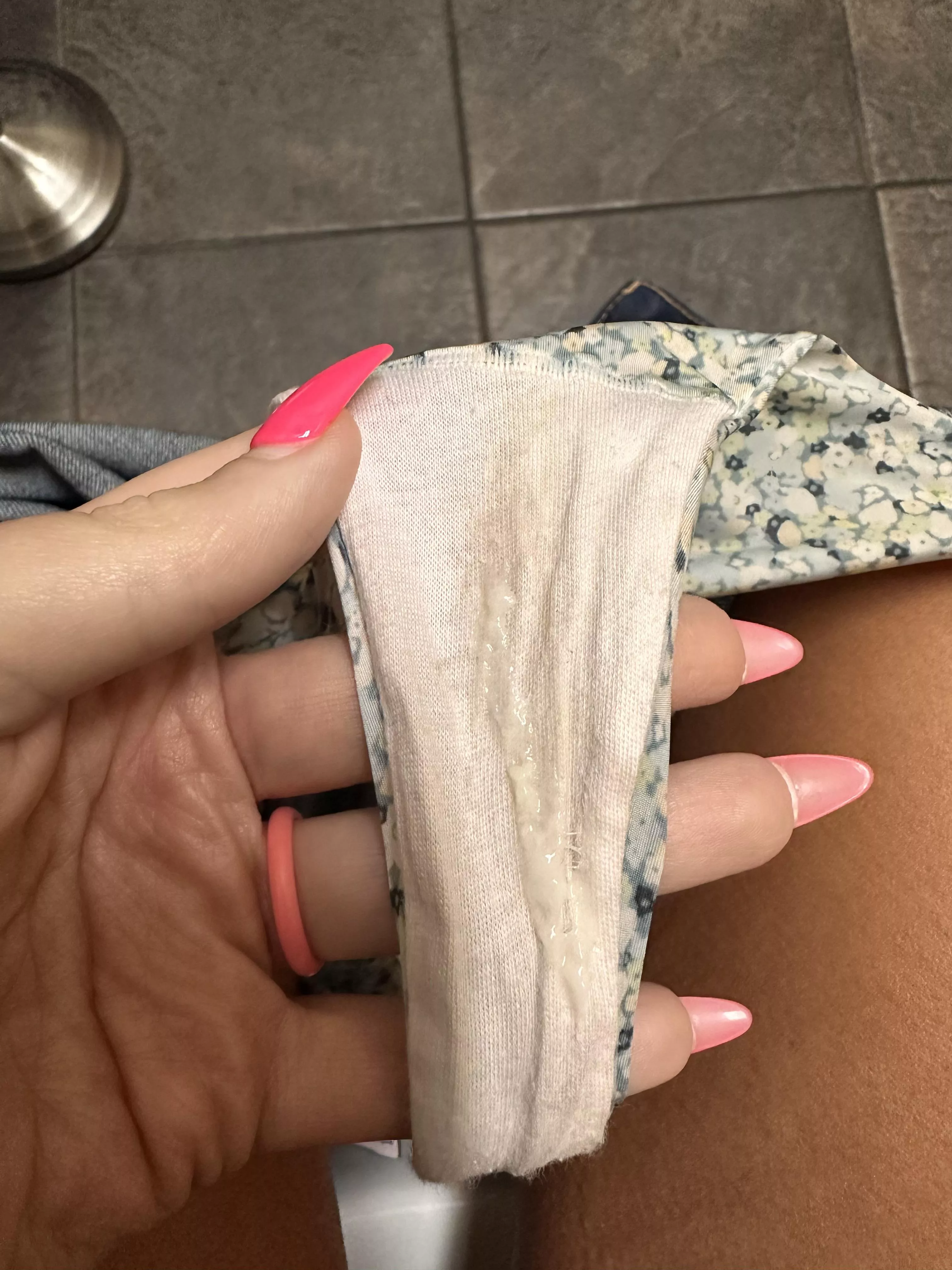 I can feel it dripping into my panties at the office.  Little work bathroom check! 