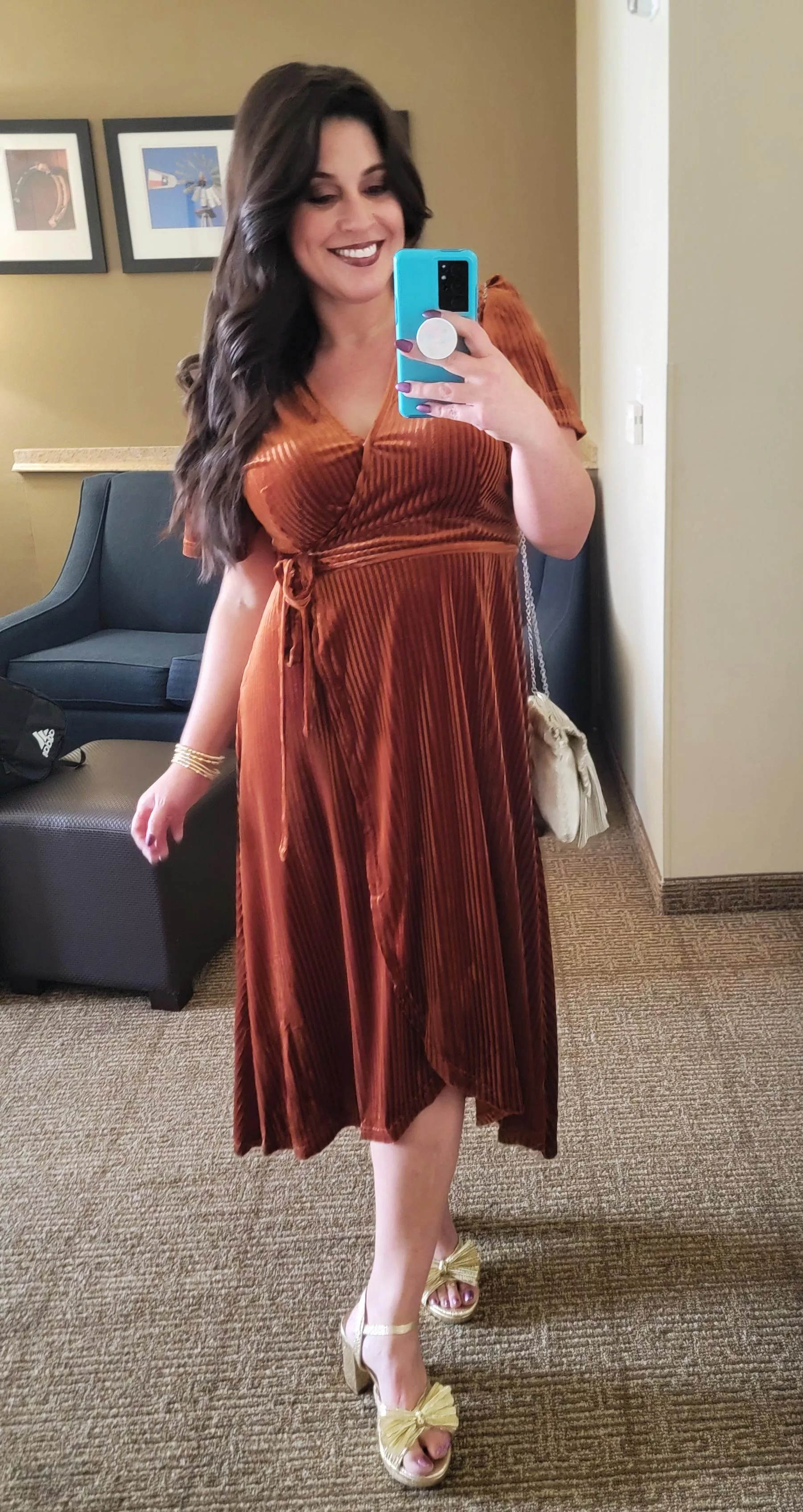 I love my new gold heels. 