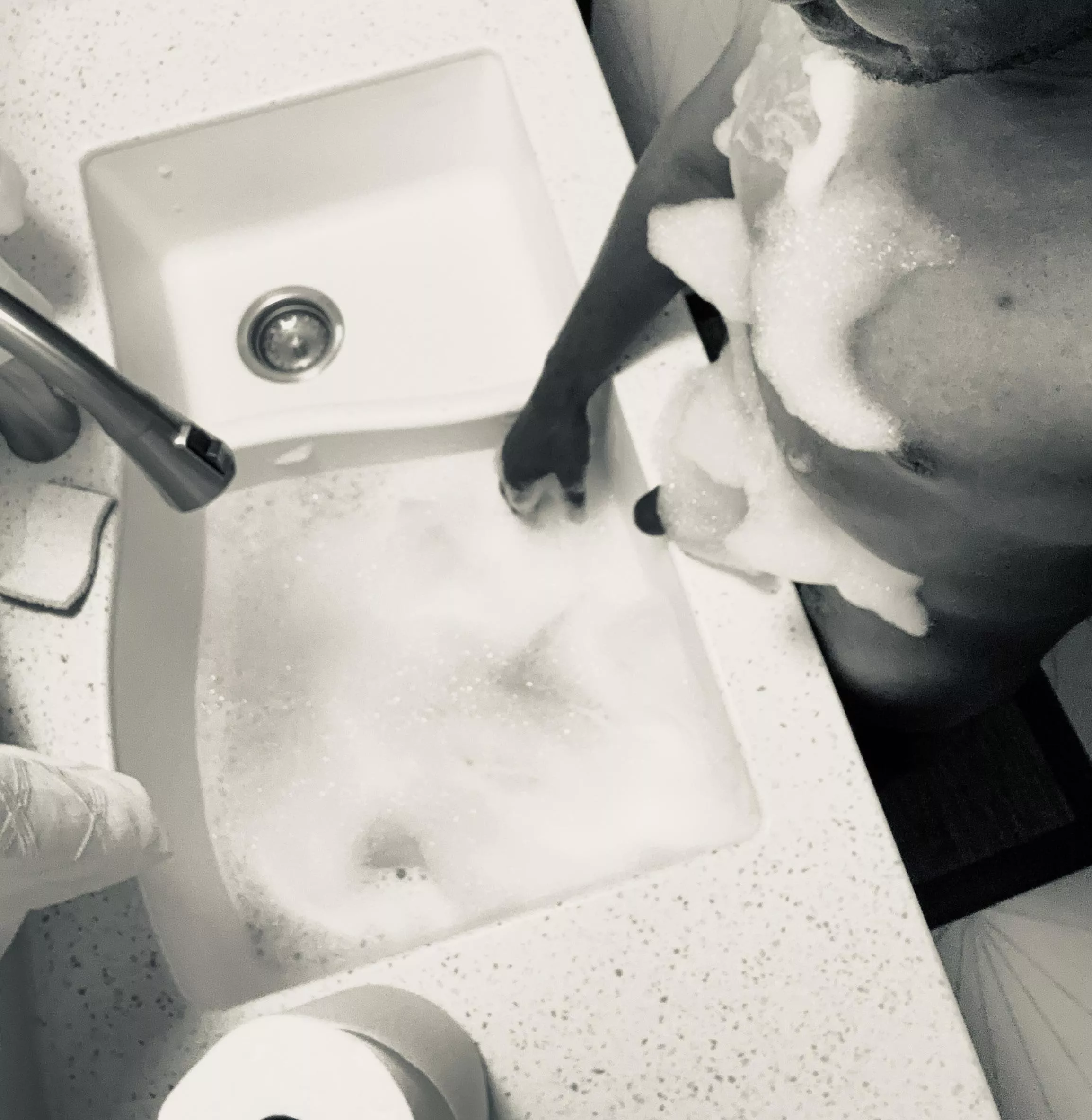 I make a bit of a mess doing dishes