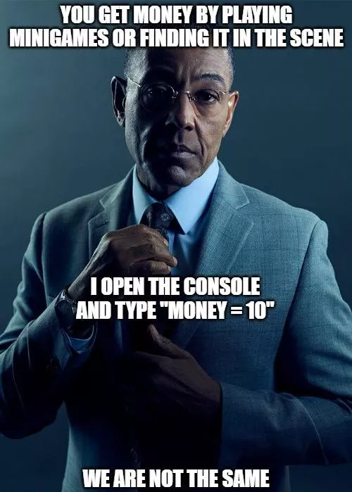 I only have the patience to play minigames and look for money in the scene in a single save. For the rest, it's just a console