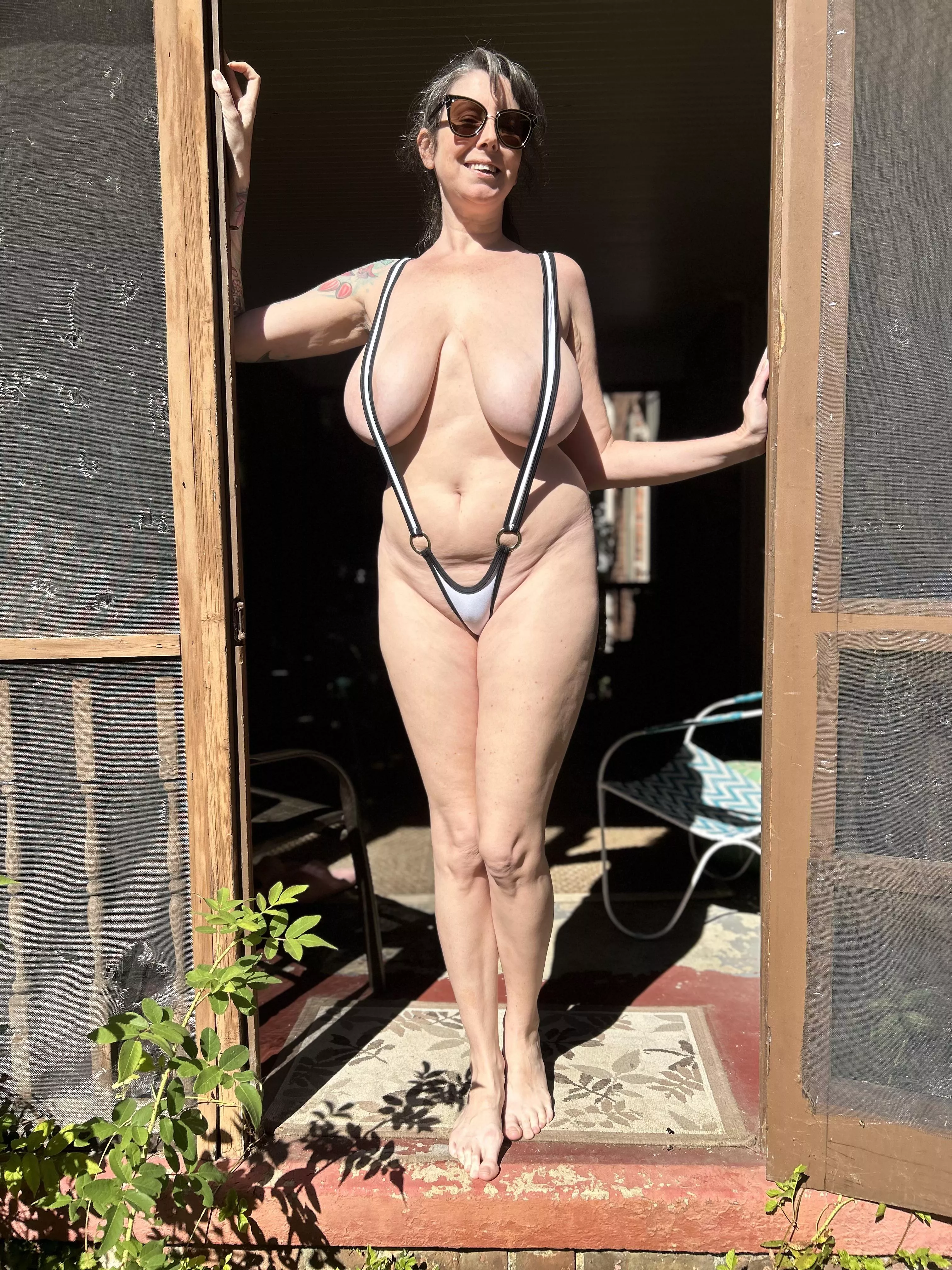 I’m 45, tell me your age if you still think I can rock this swimsuit…  