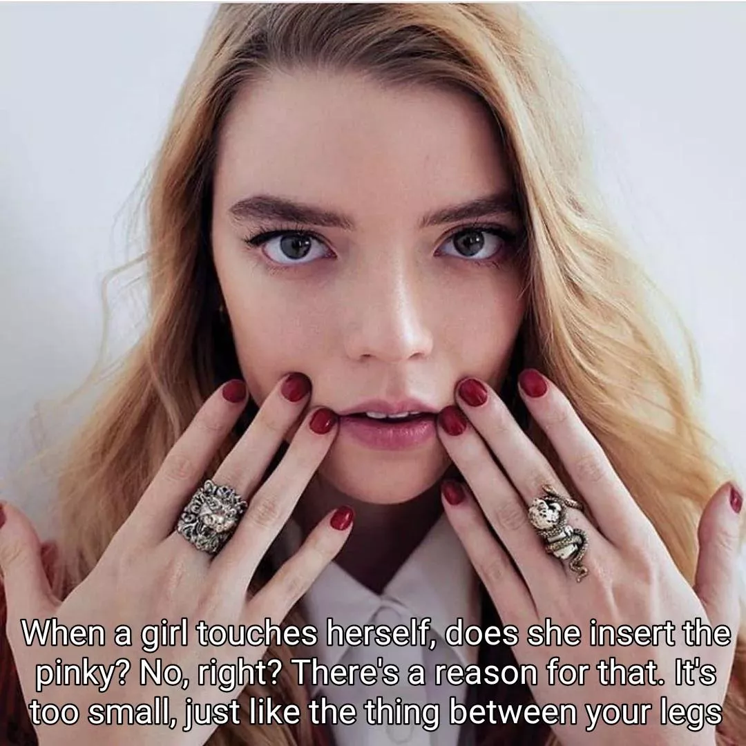 Imagine those long fingers wrapped around a real long one