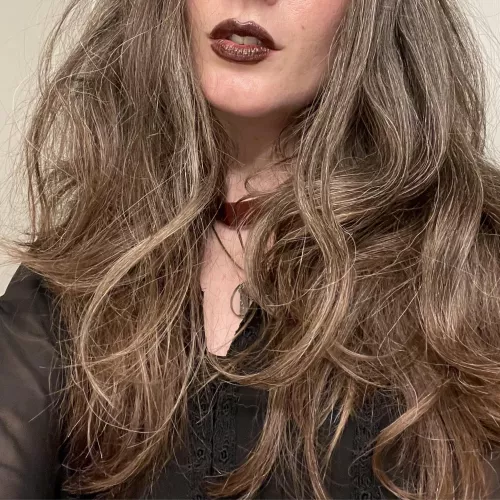 More white hairs and lipstick 